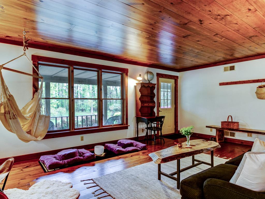 gathering room at Forest & Flowers Retreat